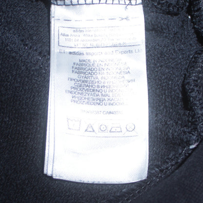 Adidas Boys Black 1/2 Zip Pullover Hoodie with Grey Stripes Size 15-16 Years