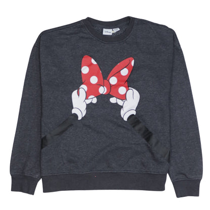 Disney Primark Women’s Grey Minnie Mouse Graphic Pullover Sweatshirt Size M 12/14