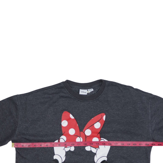 Disney Primark Women’s Grey Minnie Mouse Graphic Pullover Sweatshirt Size M 12/14