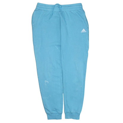 Adidas Women Blue Sweatpants Size S Regular Fit Tapered Logo Joggers