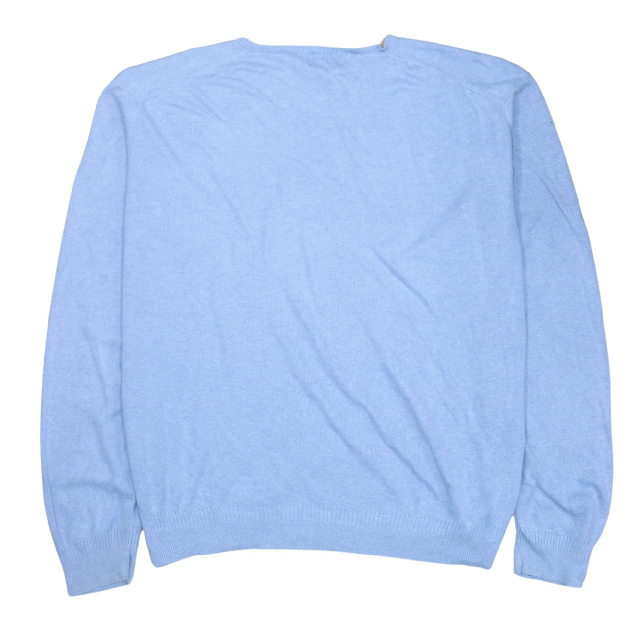 Calvin Klein Men's Blue V-Neck Cotton Modal Jumper Size L