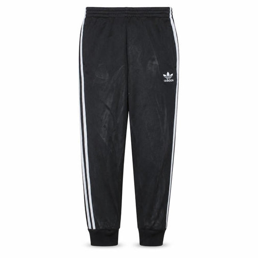 Front view of adidas Men's Black Small Jogger Trousers with 3 Stripes