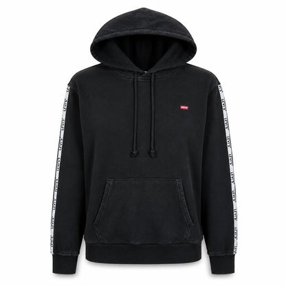 Levi's Womens Black XS Pullover Hoodie with Logo Taping