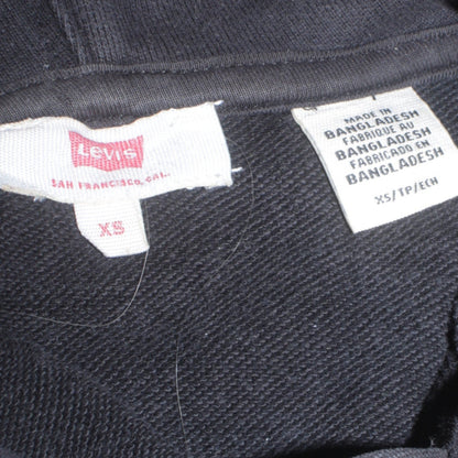 Levi's Womens Black XS Pullover Hoodie with Logo Taping