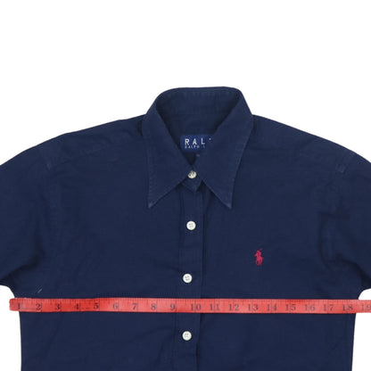 Ralph Lauren Boys Blue Long Sleeve Cotton Button-Up Shirt Size L