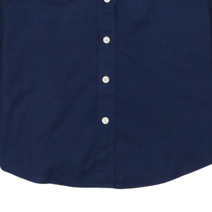 Ralph Lauren Boys Blue Long Sleeve Cotton Button-Up Shirt Size L