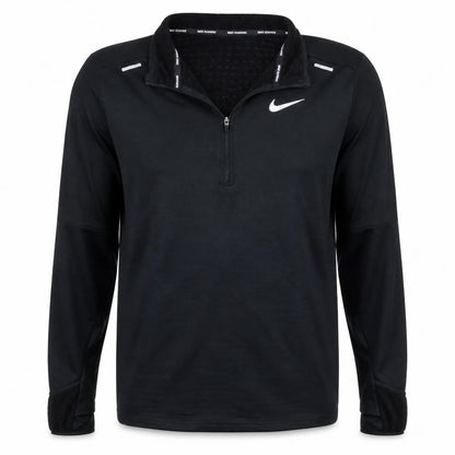Nike Men's Black L 1/4 Zip Running Sweatshirt Athletic Pullover