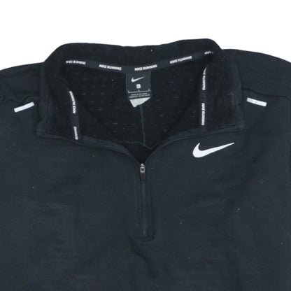 Nike Men's Black L 1/4 Zip Running Sweatshirt Athletic Pullover