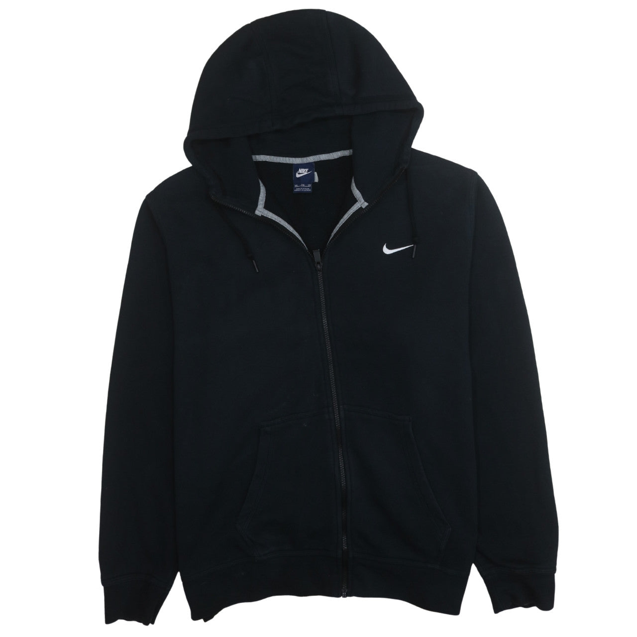 Nike Men's Black Full Zip Hoodie 2XL Fleece Sportswear