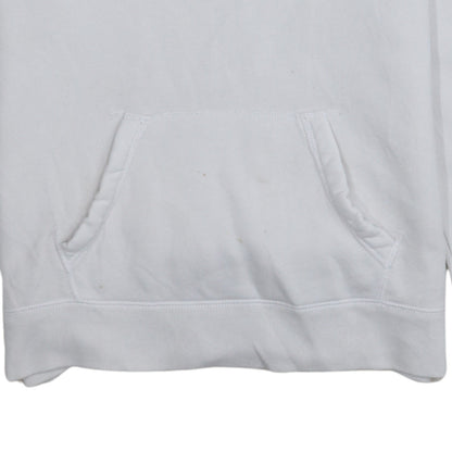 Hollister Womens White Pullover Hoodie Small Logo Print Casual