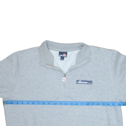 Ellesse Men's Grey 1/4 Zip Pullover Sweatshirt Size L