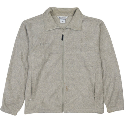 Columbia Men's Beige Fleece Full Zip Jacket Size L Outdoor Casual