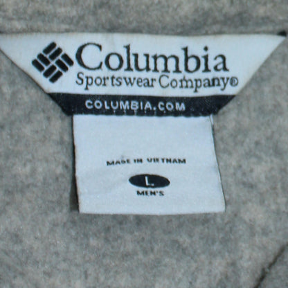 Columbia Men's Beige Fleece Full Zip Jacket Size L Outdoor Casual