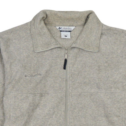 Columbia Men's Beige Fleece Full Zip Jacket Size L Outdoor Casual