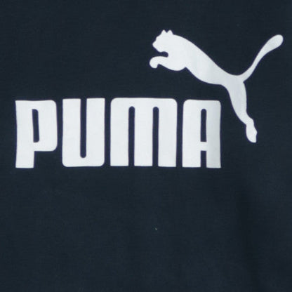 Puma Boys Black Pullover Hoodie XL (164) Graphic Logo Sweatshirt