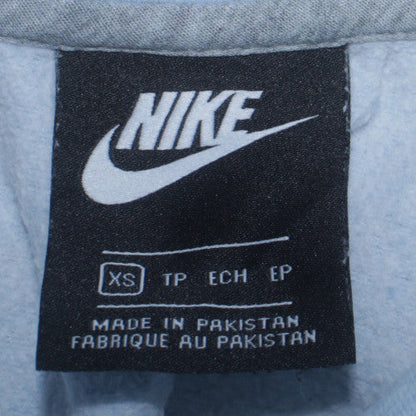Nike Womens Light Blue Pullover Hoodie XS Cotton Blend