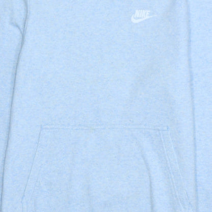 Nike Womens Light Blue Pullover Hoodie XS Cotton Blend