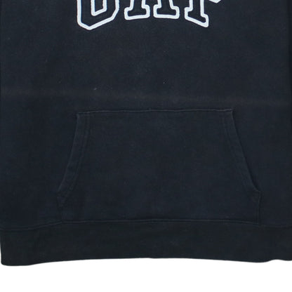 Gap Mens Black XL Pullover Hoodie Logo Fleece Sweatshirt