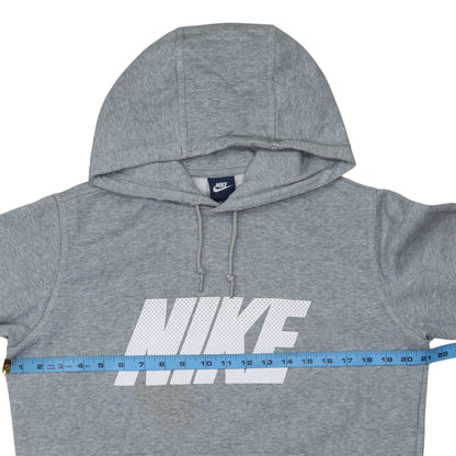 Nike Men's Grey Pullover Hoodie Medium Classic Logo Style