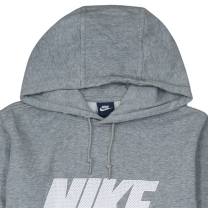 Nike Men's Grey Pullover Hoodie Medium Classic Logo Style