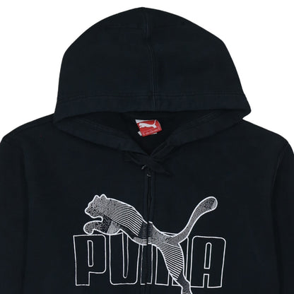 Puma Men's Black XL Full Zip Hoodie with Logo Print