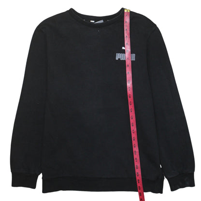 Puma Men's Black Crew Neck Pullover Sweatshirt Medium Fleece