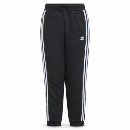 Front view of Adidas Women's Black Jogger Trousers UK 12 Elastic Waist Stripe Logo
