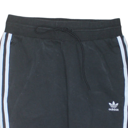 Adidas Women's Black Jogger Trousers UK 12 Elastic Waist Stripe Logo
