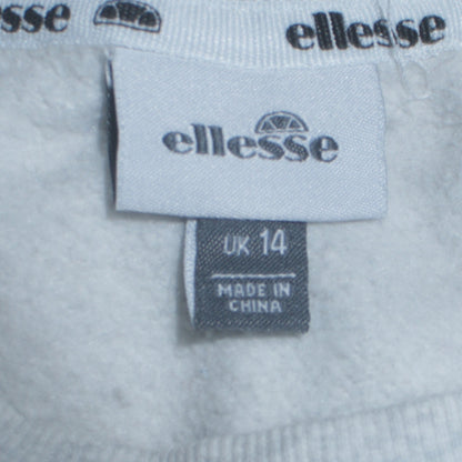 Ellesse Men's Grey Pullover Sweatshirt M Crew Neck Graphic Logo
