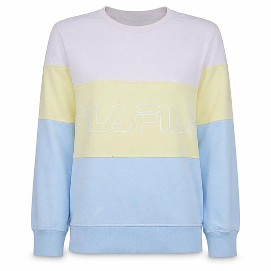 Front view of Fila Women Pastel Colourblock Crew Neck Pullover Sweatshirt L