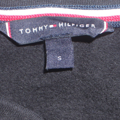 Tommy Hilfiger Men's Black Small Logo Crew Neck Sweatshirt