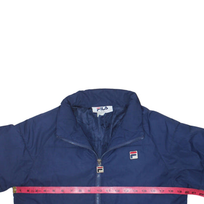 Fila Boys Blue Padded Basic Jacket UK 12 Years Zip Up Winter Coat