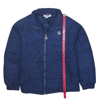 Fila Boys Blue Padded Basic Jacket UK 12 Years Zip Up Winter Coat