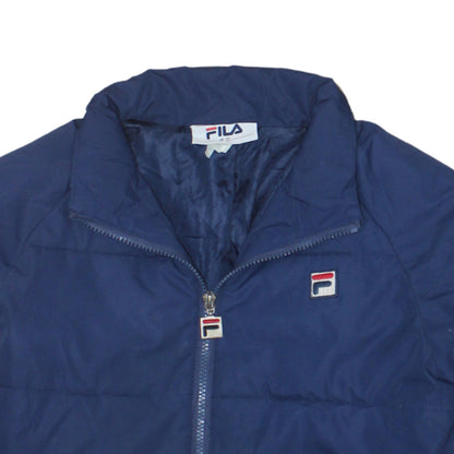 Fila Boys Blue Padded Basic Jacket UK 12 Years Zip Up Winter Coat