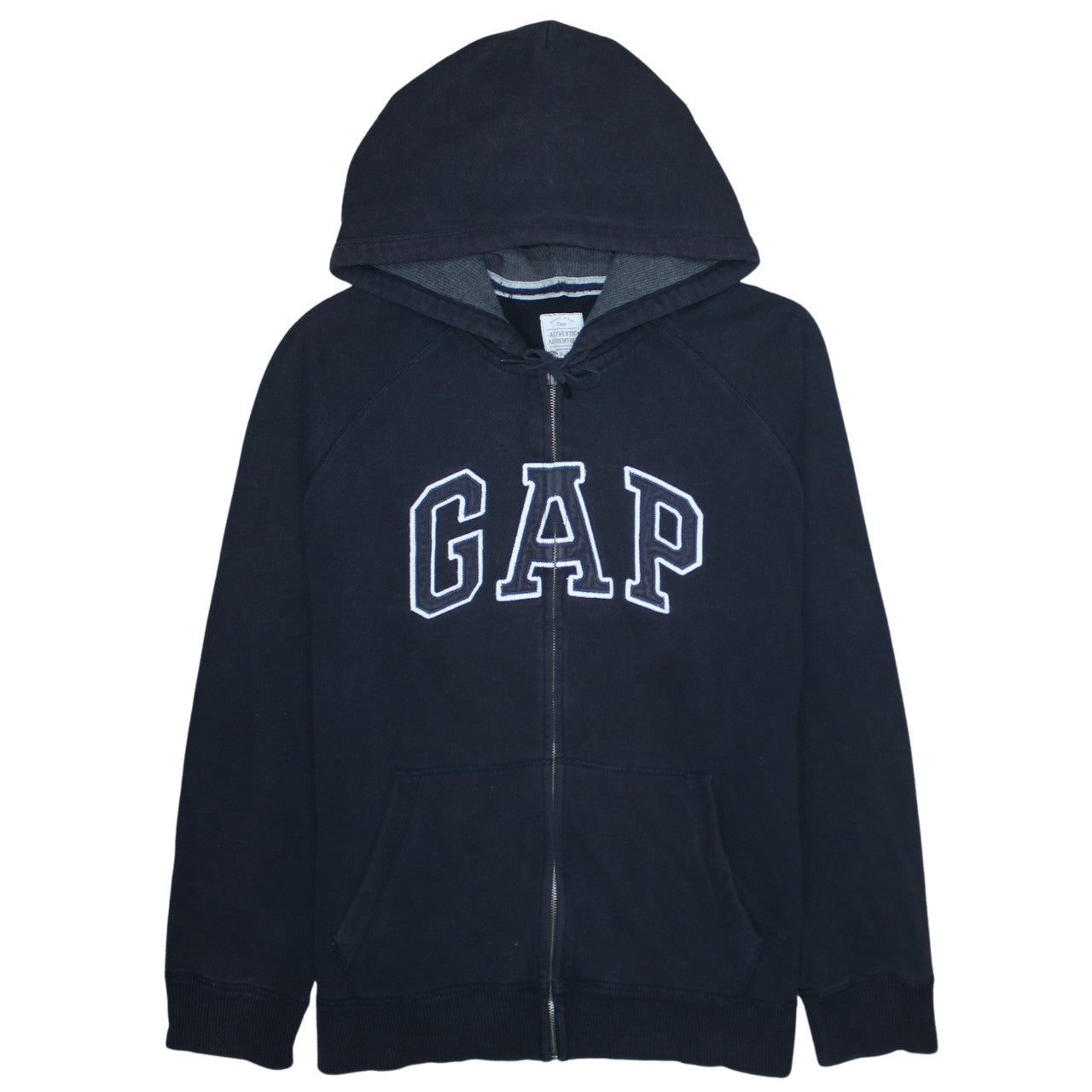 GAP Men's Blue Full Zip Hoodie XL Fleece Logo Sweatshirt