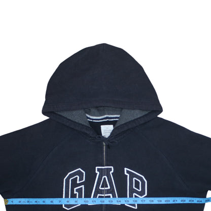 GAP Men's Blue Full Zip Hoodie XL Fleece Logo Sweatshirt