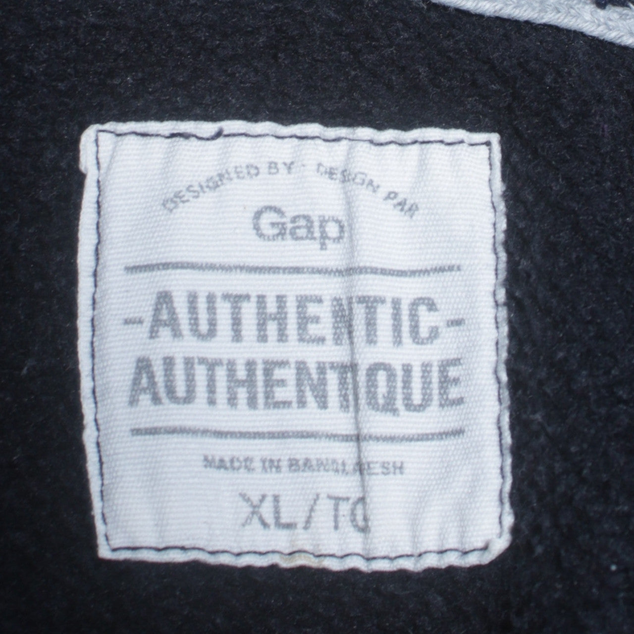 GAP Men's Blue Full Zip Hoodie XL Fleece Logo Sweatshirt