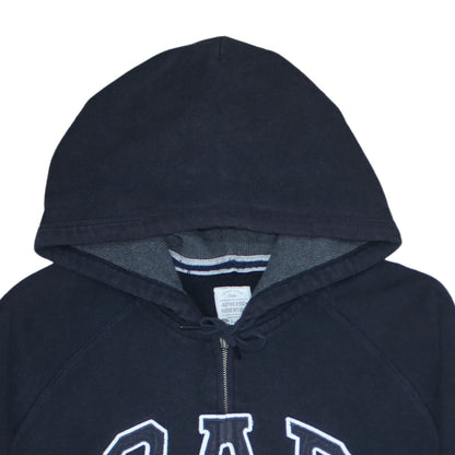 GAP Men's Blue Full Zip Hoodie XL Fleece Logo Sweatshirt