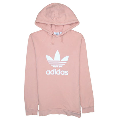 Adidas Women Pink XS Pullover Hoodie Sweatshirt with Logo Print