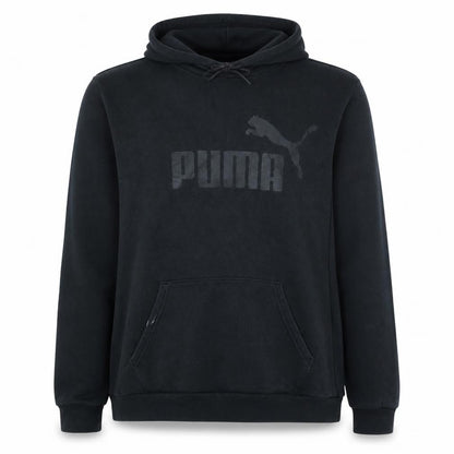 Puma Men’s Black Pullover Hoodie 2XL Regular Fit Fleece Logo Sweatshirt
