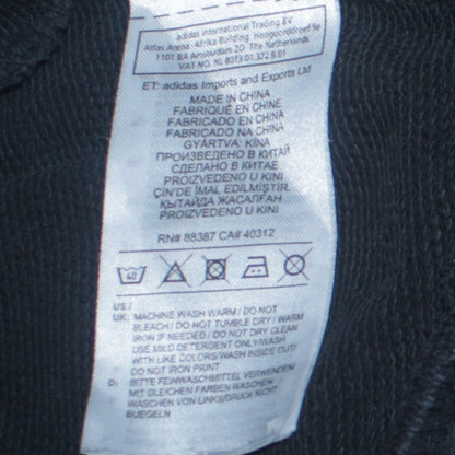 Adidas Womens Black Sweatshirt Size 12-14 Pullover Logo Crew Neck