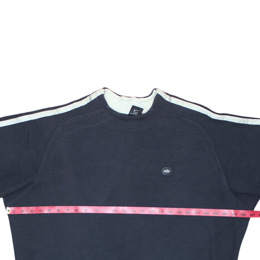 Nike Men's Blue XL Crew Neck Cotton Pullover Jumper