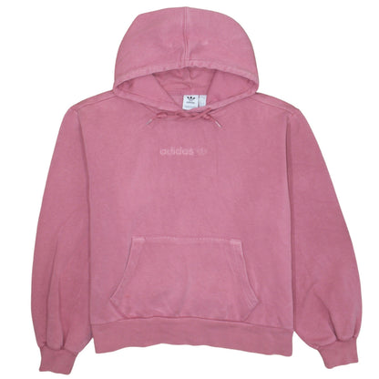 Adidas Womens Pink Pullover Hoodie Size 8 Cotton Blend Casual