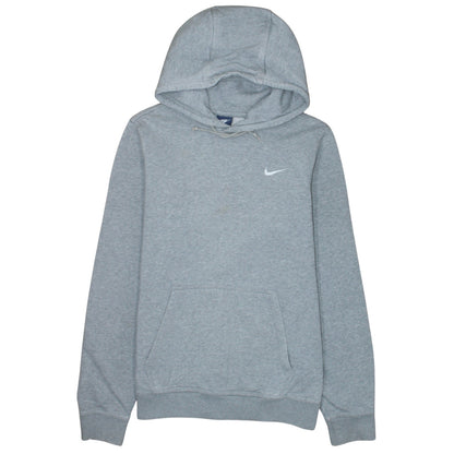 Nike Mens Grey Pullover Hoodie S Fleece Logo Sportswear