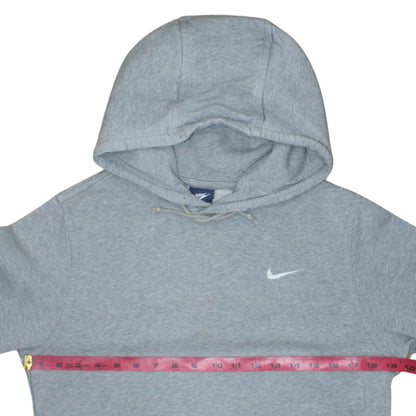 Nike Mens Grey Pullover Hoodie S Fleece Logo Sportswear
