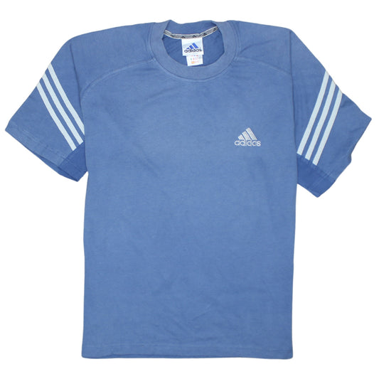Adidas Men's Blue Short Sleeve Crew Neck Sports T-Shirt Size L