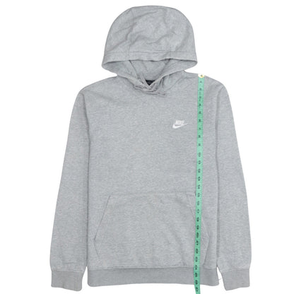 Nike Men's Grey Pullover Hoodie Small Regular Fit Logo Fleece
