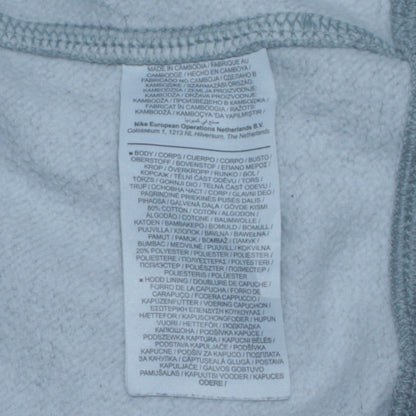 Nike Men's Grey Pullover Hoodie Small Regular Fit Logo Fleece