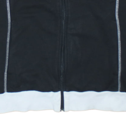 Puma Womens Black Size 12 Track Jacket Full Zip Cotton Blend Sports Top