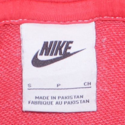 Nike Women's Pink Pullover Hoodie Small Logo Fleece Sweatshirt